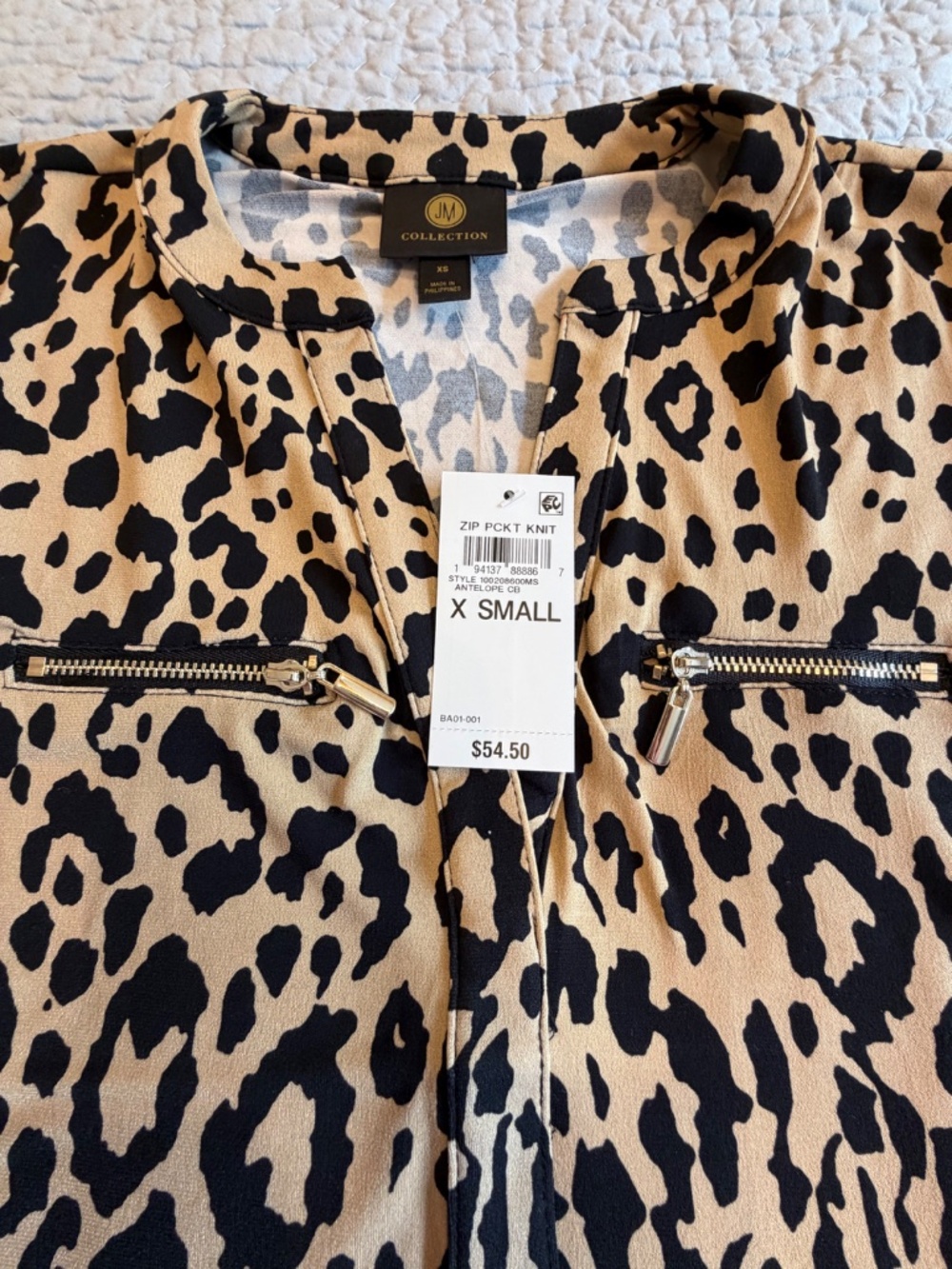 Leopard Blouse, XS - Picture 2 of 2